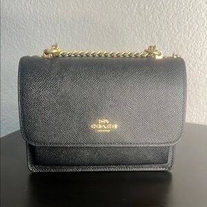 Coach Black Leather Shoulder Bag